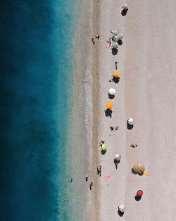 View of people on beach