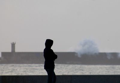 View of sea against clear sky