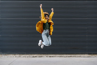 Full length of a man jumping