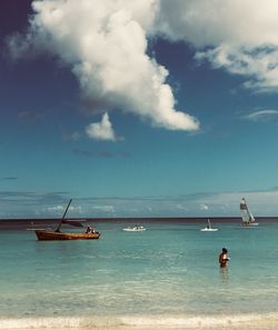 Scenic view of sea against sky