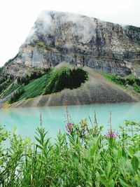 Scenic view of mountain range