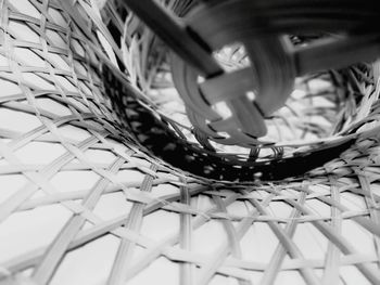 Close-up of wicker basket