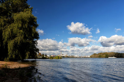 Scenic view of river against sky