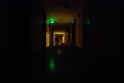 Empty corridor at night