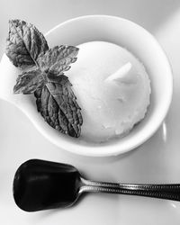 Close-up of dessert in plate on table