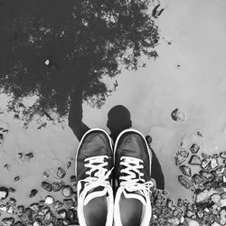 Low section of person standing on ground