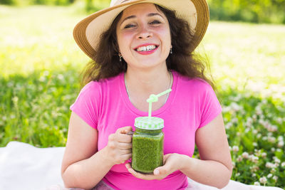 Portrait of a smiling young woman