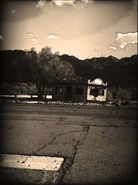 Built structures against the sky