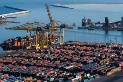 Aerial view of commercial dock