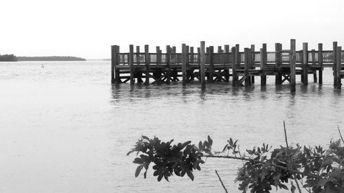 Pier in sea