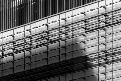 Low angle view of metal fence