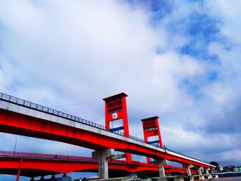 Low angle view of bridge against sky