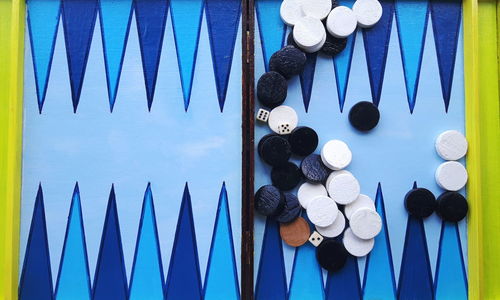 Directly above shot of backgammon