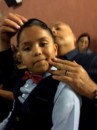 Portrait of young man and woman