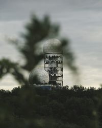 Close-up of water tower against sky