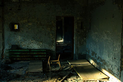 Interior of abandoned house