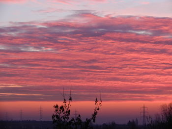 Scenic view of landscape against cloudy sky