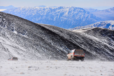 Scenic view of snow covered landscape