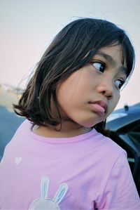 Close-up portrait of a teenage girl