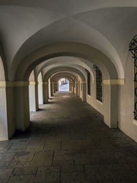 Empty corridor of building