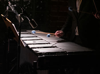 Person playing piano