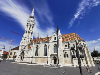 Low angle view of traditional building against sky