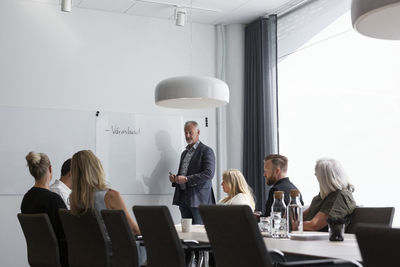 Man having presentation at business meeting