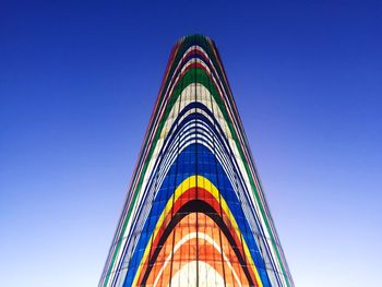 Low angle view of structure against blue sky