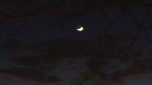 Low angle view of moon in sky