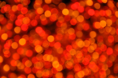 Defocused image of illuminated lights