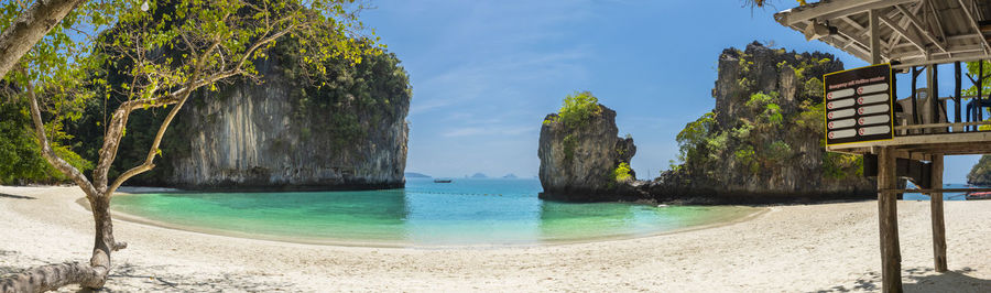 Panoramic view of sea against sky