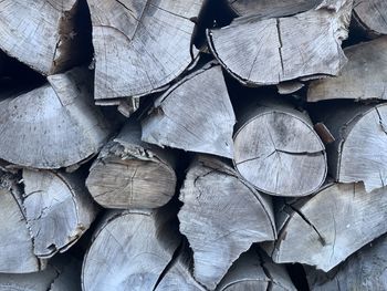 Full frame shot of firewood