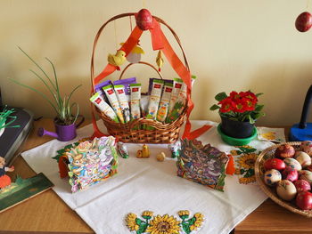 Decorative flowers on wall