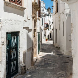 Narrow alley amidst buildings in town