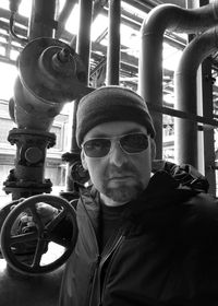 Portrait of man wearing sunglasses