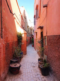 Red buildings in town