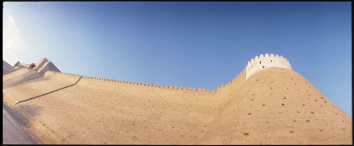 Built structure against clear blue sky