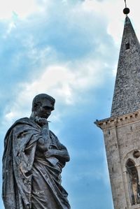 Low angle view of statue