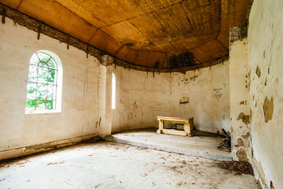 Interior of abandoned building