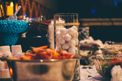 Close-up of fruit on table