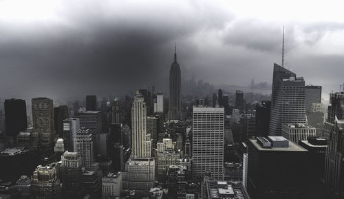 View of skyscrapers in city