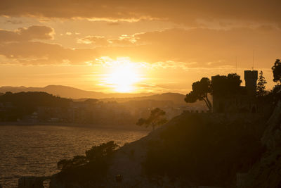 Scenic view of sunset against sky