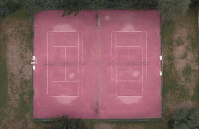 Closed door of building