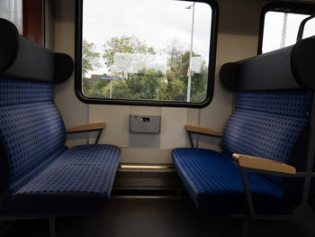Empty seats in train