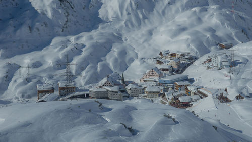 Snow covered land