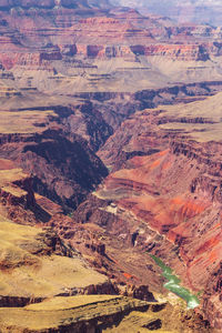 High angle view of dramatic landscape