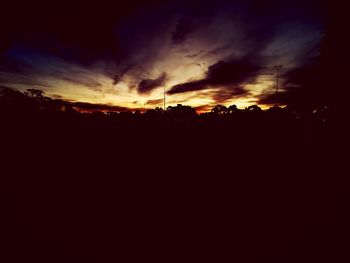 Scenic view of dramatic sky during sunset