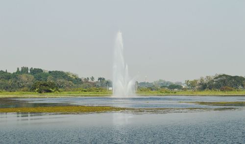 View of fountain against sky