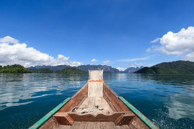 Scenic view of sea against blue sky