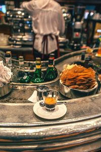 Close-up of food on table in restaurant